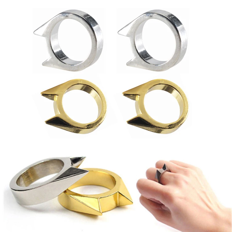 4X Lady Self defence Weapon ring Safety Fight Emergency Gear Tool Protect - $10.13