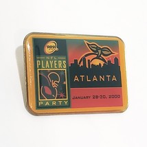 NFL Players Party Atlanta 2000 Metal Lapel Pin Pinback Union Made 1 1/2" - $14.84