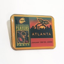 NFL Players Party Atlanta 2000 Metal Lapel Pin Pinback Union Made 1 1/2&quot; - £11.59 GBP