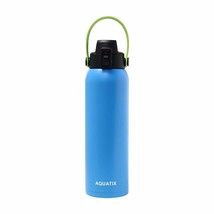 Aquatix Double Wall Insulated 32 Ounce Blue Bottle with Removable Strap ... - £22.57 GBP