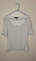 White House Black Market Top Striped T Shirt short sleeve womens Size Large - £11.18 GBP