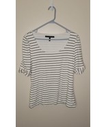 White House Black Market Top Striped T Shirt short sleeve womens Size Large - £11.15 GBP