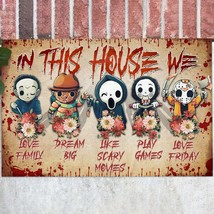 Horror Movie Characters Doormat Funny Welcome Mat | Halloween Decor 19.7... - $372.79 MXN