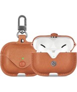 Leather for AirPods Pro 1 &amp; 2 Case with Secure Snap Keychain, Compatible... - $68.07 CAD