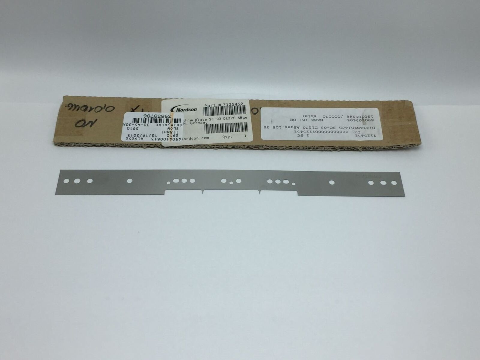NEW NORDSON 7125452 NEW NORDSON SHIM SC-03 DL270 ABGES.105 3 SLOTS PN# 7... - $111.00