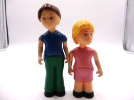 Little Tikes Dollhouse Girl Daughter Sister Pink Blonde Hair and  Boy Br... - $19.80
