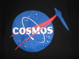 TeeFury Cosmos YOUTH XLARGE &quot;Cosmos&quot; Carl Sagon Nasa Logo Mash Up BLACK - £10.14 GBP