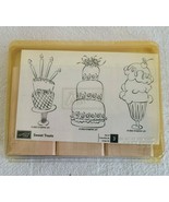 New Set of  Rubber Stamps Featured Party Theme - Ice Cream, Cake, Candles - $190.18 MXN