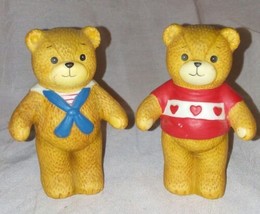 Set of 2 1979 Enesco Bears Heart Sweater and Sailor - £13.45 GBP