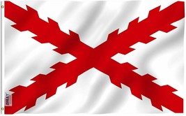 Anley Fly Breeze 3x5 Feet Cross of Burgundy Flag - Spanish Empire Burgun... - £6.30 GBP