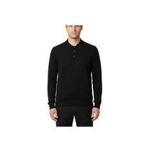 Men's Sweater Knit By BRANGO Turkey Polo Neck Cotton Blend 21228 Black image 7