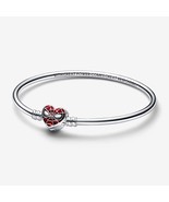 925 Sterling Silver Moments Marvel Spider-Man Mask Clasp Bangle 592324C01 - $43.21 CAD