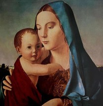 Madonna And Child Antonello Da Messina 1955 Colorplate Antique Art Print LGBin1B - £31.37 GBP