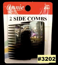 ANNIE 2 SIDE COMBS MEDIUM SIZE BLACK # 3202        2.75&quot; x 1.75&quot; - £1.10 GBP