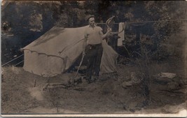 Dunsmuir CA Camp Hunting Scene Thomas L McEnerney Family of Galt CA Postcard Y18 - £29.07 GBP