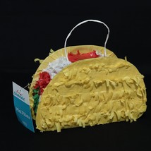 Way to Celebrate! Mini Taco Pinata 6.5&quot; Hanging Loop Party Festival NEW No Candy - £5.60 GBP