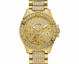 GUESS FRONTIER W1156L2 ALL GOLD CRYSTAL EDELSTAHL DAMENUHR NEU IN DER BOX - £99.97 GBP