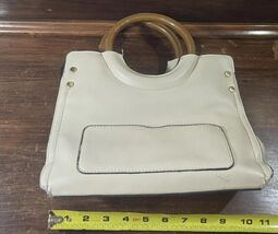 Contemporary Luxury Vieta Wte Handbag Brown Circular Handles - $24.75