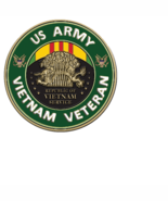 Army Vietnam Vet Medallion for Box Cremation Urn/Flag Case - 2 Inch Diam... - $109.99