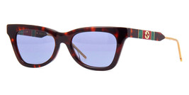 NEW Gucci Sunglasses GG0598S 002 Havana/Blue Lens Design 53mm - $241.53