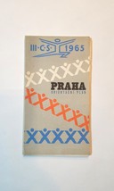 VNTG &#39;65 Prague Praha (Czech R.) Tourist Folded City Map Listed Streets ... - £27.90 GBP