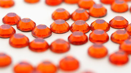 HOTFIX Sun (Orange) Rhinestones 4 Sizes (SS06, 10, 16, 20) min 144Pcs/Bag - £3.80 GBP