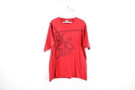 Vintage Fox Racing Mens Large Distressed Spell Out Short Sleeve T-Shirt Red - £31.34 GBP