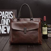 New Fashion Vintage PU Leather Men Bag Famous Brand Simple Shoulder Bag - £55.47 GBP