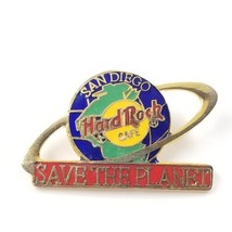 San Diego Hard Rock Cafe Save The Planet Globe Logo Earth Day Pin Advertise - $12.99