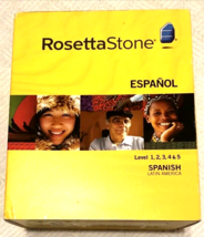 Rosetta Stone Spanish  Version 3 Level 1-5 Español Complete Cd Rom &amp; Headset NEW - £43.13 GBP