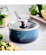 Merten &amp; Storck Saucepan Teal 1.4QT Lid Steel Core Enameled Oven Dishwas... - $79.99