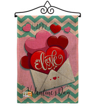 Send My Love Valentine's Burlap - Impressions Decorative Metal Wall Hanger Garde - £27.05 GBP
