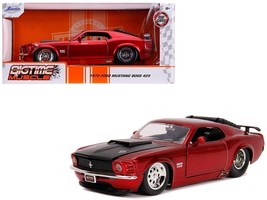 1970 Ford Mustang Boss 429 Candy Red with Black Hood &quot;Bigtime Muscle&quot; Series 1/ - £31.99 GBP