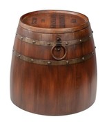 18.5inch Wine Barrel Table Replica With metal sides And Wood Top (dt) - £751.79 GBP