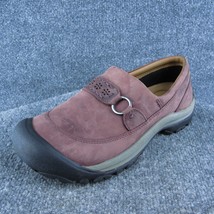 KEEN  Women Slip-On Shoes Red Leather Slip On Size 10 Wide - £43.39 GBP