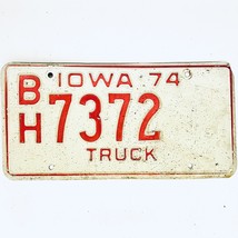 1974 United States Iowa Base Truck License Plate BH 7372 - £14.70 GBP
