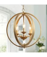 KSANA Gold Orb Chandelier Modern Globe 3 Light Fixture for Dining &amp; Livi... - $133.27