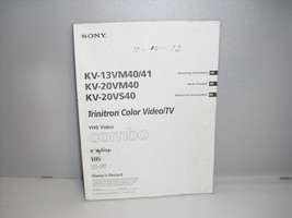sony kv-13vm40/41 , kv20vm40 service manual - $2.96