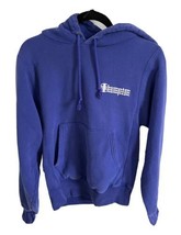 Champion Womens Sweatshirt Triple Script Reverse Weave Blue Hoodie Sz Xs - £9.81 GBP