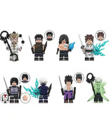 8Pcs Naruto Minifigure Ootutuki Hagoromo Uchiha Shisui Indora Kakashi Mi... - $37.64 CAD