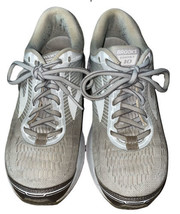 Brooks Ghost 10 Womens Size 7 Medium (B) Gray White Road Running Athletic Shoes - £23.92 GBP