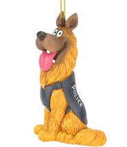 Tree Buddees Police Officer Dog K9 German Shepherd Christmas Ornaments P... - $15.95
