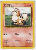 M) Pokemon Nintendo GAMEFREAK Collector Trading Card Growlithe 28/102 60HP - $1.97