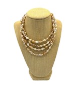 Vintage Layered Tier Seashell Beach Necklace 14&quot; with 3&quot; extender - £15.77 GBP