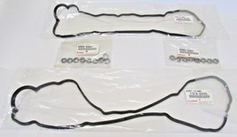 New Genuine Toyota 11213-0A010 &amp; 11214-0A010 Valve Cover Gasket, Washer Seal Set - £53.02 GBP