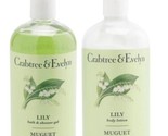 Crabtree &amp; Evelyn Lily Bath Shower Gel &amp; Body Lotion Set 16.9 oz each - $44.06