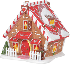 North Pole Village Ginger&#39;S Cottage Lit Building, 5.12 Inch, Multicolor - £102.15 GBP