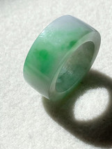 Type A US 7.5 Myanmar Icy Green Jadeite Band Ring Certificed Grade A Jade Ring - £161.46 GBP