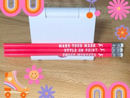 Victoria’s Secret VS Pink Nation Pencils Vintage Pink Pencil Set Of 3 Unused ✏️ - £11.50 GBP