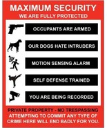 Armed + Guard Dog + Alarm + Self Defense + Camera Security Stickers (6 P... - £5.46 GBP